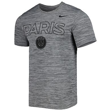 Men's Nike Heather Gray Paris Saint-Germain Lockup Velocity Legend Performance T-Shirt