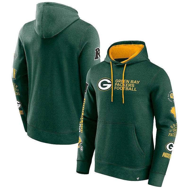 UPC 196755000010 product image for Men's Fanatics Branded Green Green Bay Packers Extra Innings Pullover Hoodie, Si | upcitemdb.com