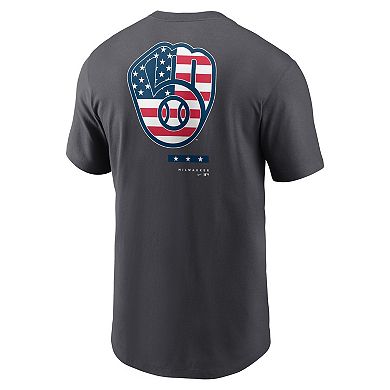 Men's Nike Anthracite Milwaukee Brewers Americana T-Shirt
