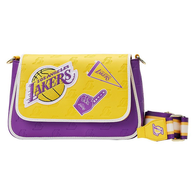 Loungefly Los Angeles Lakers Patch Icons Crossbody Bag, Team
