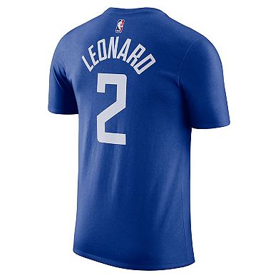 Men's Nike Kawhi Leonard Royal LA Clippers Icon 2022/23 Name & Number T-Shirt