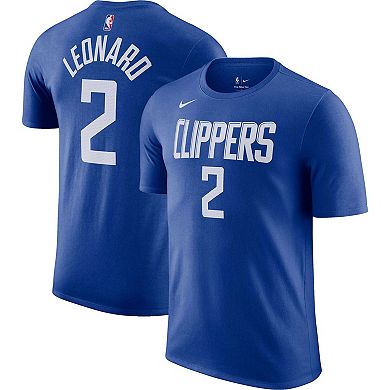 Men's Nike Kawhi Leonard Royal LA Clippers Icon 2022/23 Name & Number T-Shirt