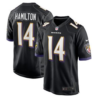 Men's Nike Kyle Hamilton Black Baltimore Ravens Player Game Jersey