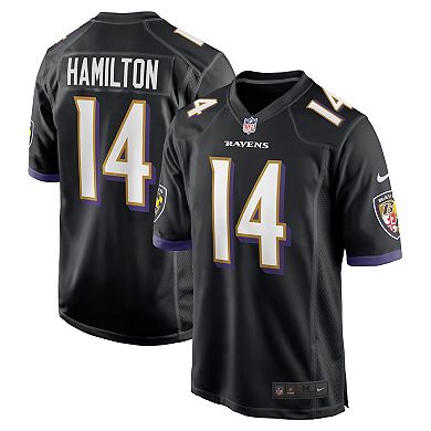 Men's Nike Kyle Hamilton Black Baltimore Ravens Player Game Jersey