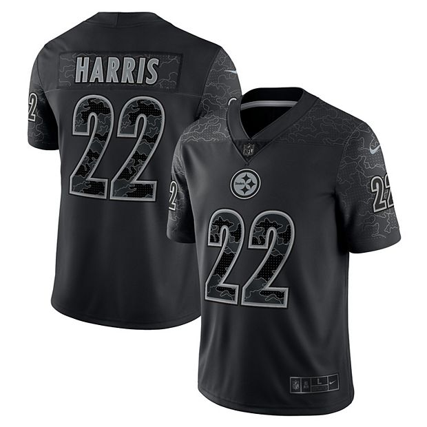 Men's Nike Najee Harris Black Pittsburgh Steelers Rflctv Limited Jersey
