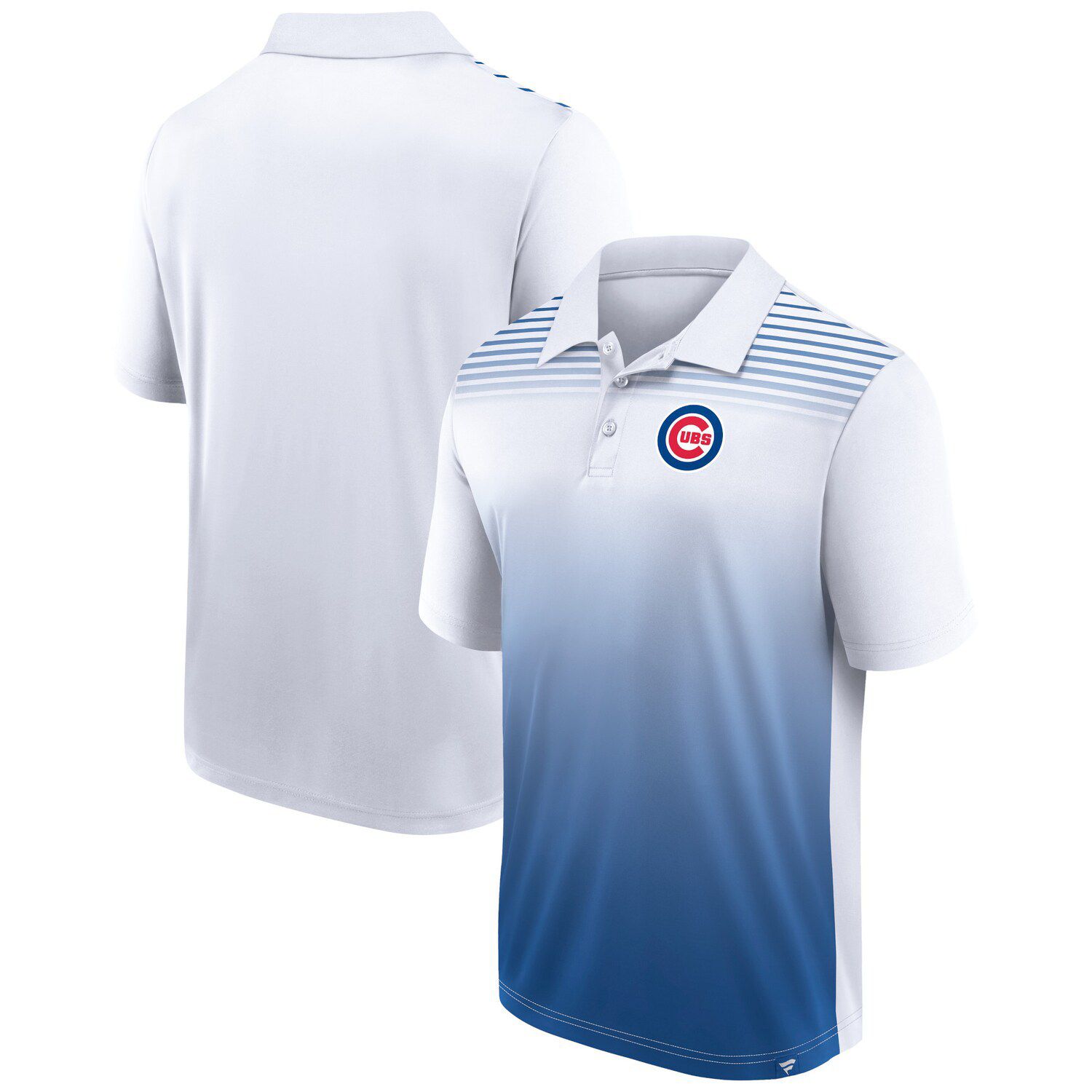 Nike Men's Chicago Cubs Home Plate Striped Polo Shirt