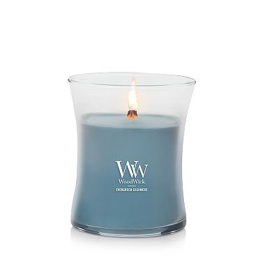 WoodWick® Evergreen Cashmere Medium Hourglass Jar Candle