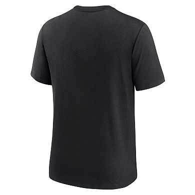 Men's Nike Black Las Vegas Raiders Rewind Playback Logo Tri-Blend T-Shirt