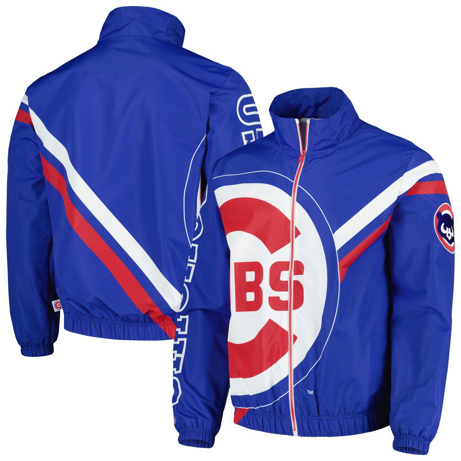 Chicago Cubs Mitchell & Ness Women's Half-Zip Windbreaker Jacket