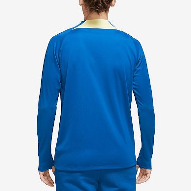 Men's Nike Blue Club America Academy Pro Drill Raglan Quarter-Zip Top