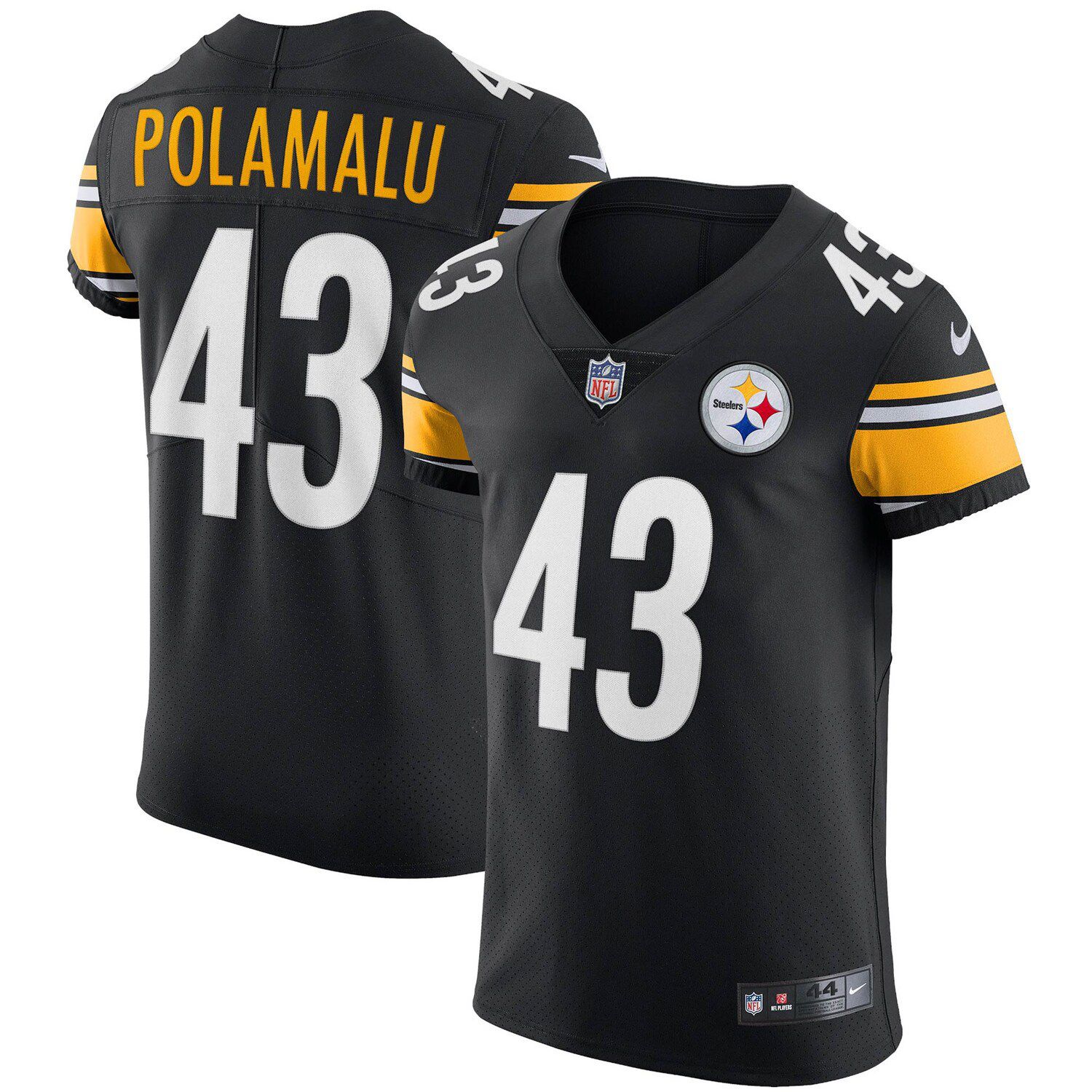 Youth Pittsburgh Steelers Troy Polamalu Mitchell & Ness Charcoal 2005  Retired Player Metal Replica Jersey