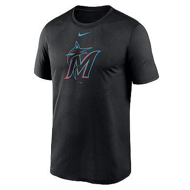 Men's Nike Black Miami Marlins New Legend Logo T-Shirt