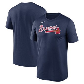 Men's Nike Navy Atlanta Braves New Legend Wordmark T-Shirt