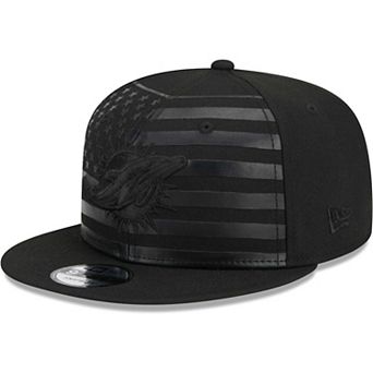 Men's New Era Black Miami Dolphins Independent 9FIFTY Snapback Hat