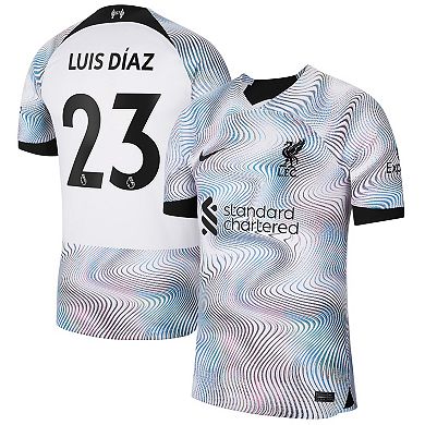 Men's Nike Luis Diaz White Liverpool 2022/23 Home Breathe Stadium Replica Player Jersey
