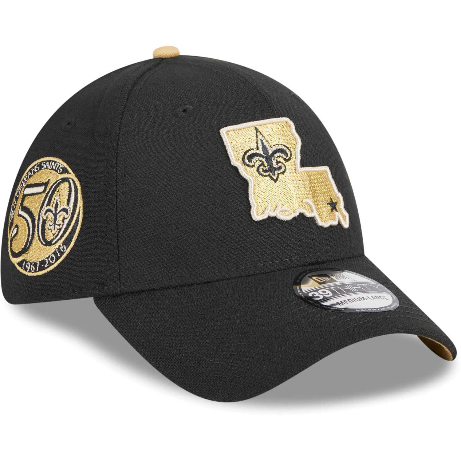 Youth New Era Black/Gold Pittsburgh Steelers Surge 39THIRTY Flex Hat