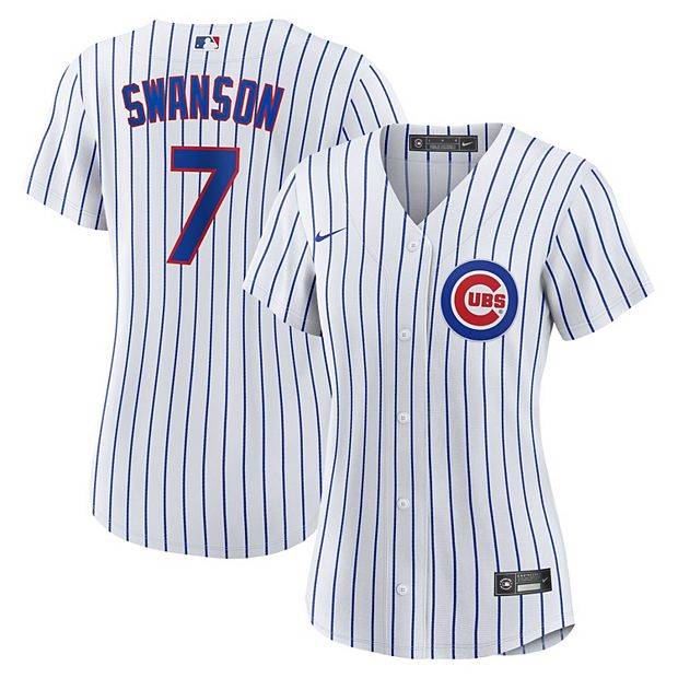 Men's Chicago Cubs Dansby Swanson Nike White Replica Player Jersey