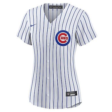 Women's Nike Dansby Swanson White/Royal Chicago Cubs Home Replica Player Jersey