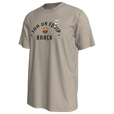 Men's Nike Tan Barcelona Verbiage T-Shirt