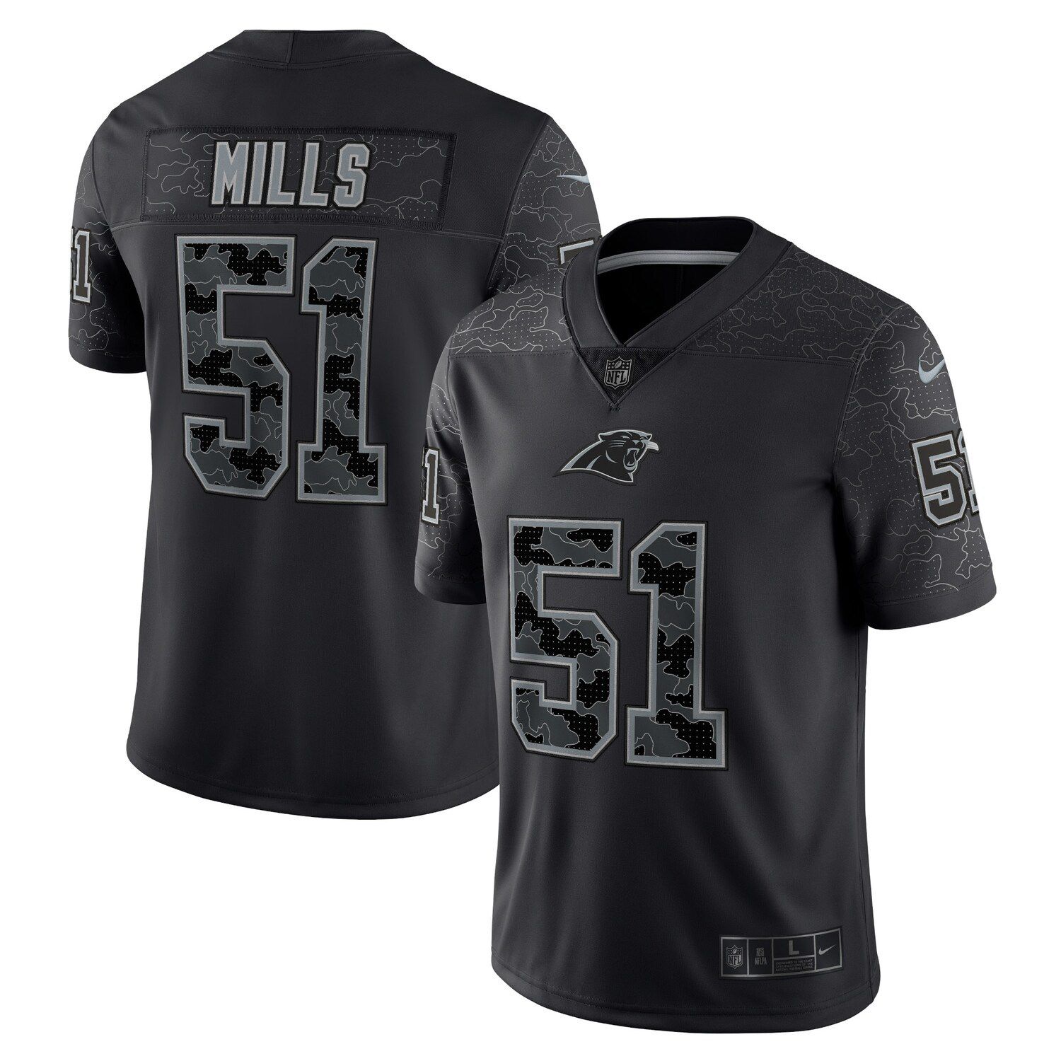 Men's Mitchell & Ness Sam Mills Black New Orleans Saints 1987 Legacy Replica Jersey