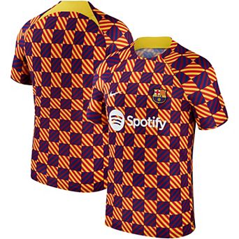 Men's Nike Yellow Barcelona 2023 Pre-Match Performance Top
