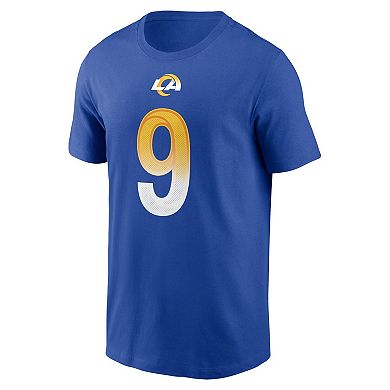 Men's Nike Matthew Stafford Royal Los Angeles Rams Name & Number T-Shirt