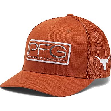 Men's Columbia Texas Orange Texas Longhorns PFG Hooks Flex Hat