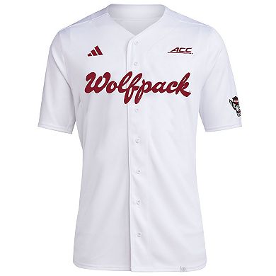 Men's adidas White NC State Wolfpack Team Baseball Jersey