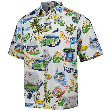 Men's Reyn Spooner White Tampa Bay Rays Scenic Button-Up Shirt
