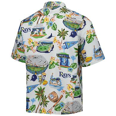 Men's Reyn Spooner White Tampa Bay Rays Scenic Button-Up Shirt