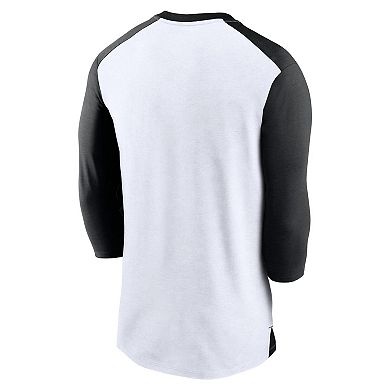Men's Nike White/Black Pittsburgh Steelers Rewind 3/4-Sleeve T-Shirt