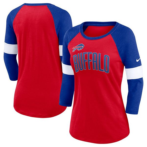 Men's Buffalo Bills Nike Royal/Red Historic Raglan Crew