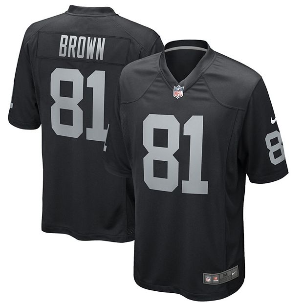 Men's Nike Tim Brown Black Las Vegas Raiders Game Retired Player