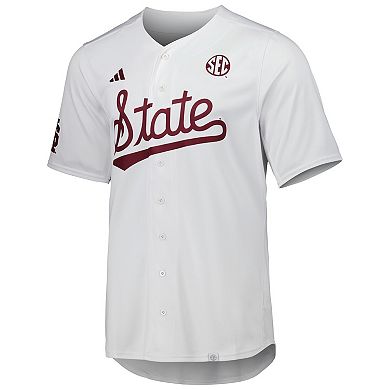 Men's adidas White Mississippi State Bulldogs Team Baseball Jersey