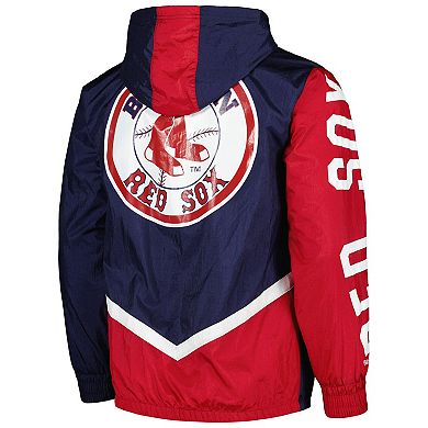 Men's Mitchell & Ness Navy Boston Red Sox Undeniable Full-Zip Hoodie Windbreaker Jacket