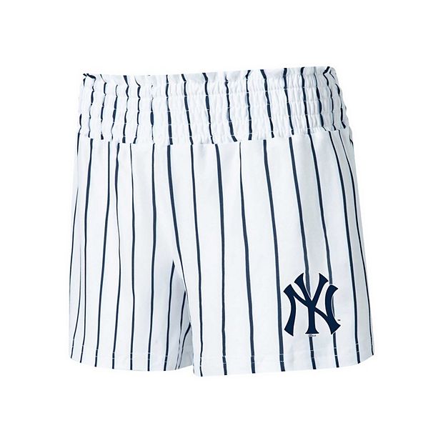 Women's Concepts Sport White New York Yankees Reel Pinstripe Sleep Shorts Size: Medium