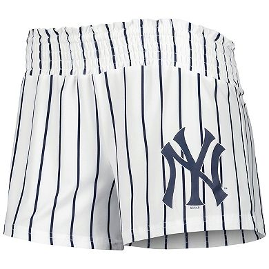 Women's Concepts Sport White New York Yankees Reel Pinstripe Sleep Shorts