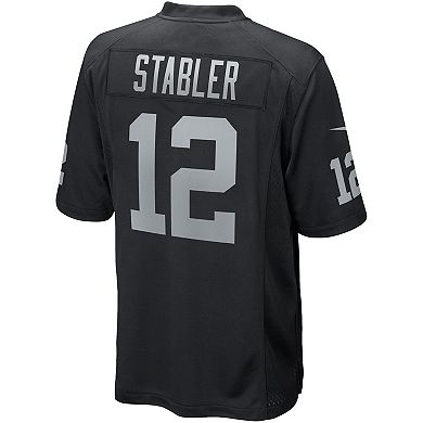 Men's Nike Ken Stabler Black Las Vegas Raiders Game Retired Player Jersey