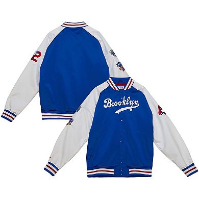 Men's Mitchell & Ness Jackie Robinson Royal Brooklyn Dodgers Cooperstown Collection Legends RaglanÂ Full-Snap Jacket
