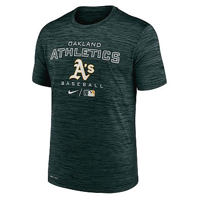 Men's Nike Green Oakland Athletics Authentic Collection Velocity Practice Performance T-Shirt