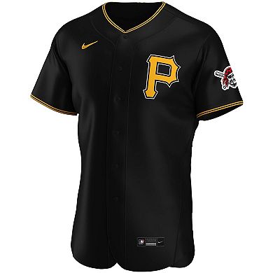 Men's Nike Black Pittsburgh Pirates Alternate Authentic Team Logo Jersey