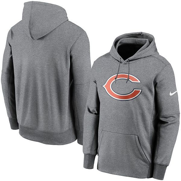Men's Nike Heathered Charcoal Chicago Bears Fan Gear Primary Logo ...