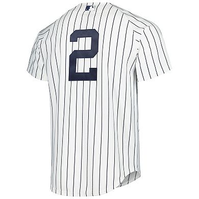 Men's Mitchell & Ness Derek Jeter White New York Yankees Cooperstown Collection Authentic Jersey