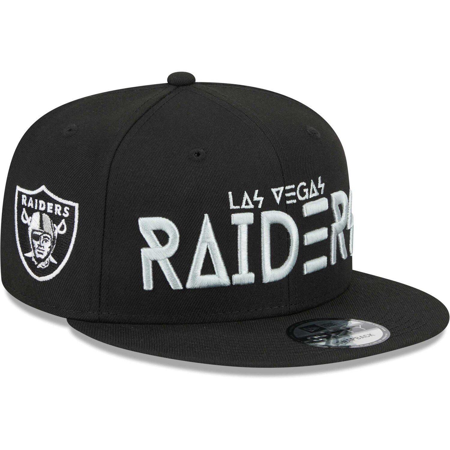 Youth Mitchell & Ness Black Las Vegas Raiders Retrodome Precurved Adjustable Hat