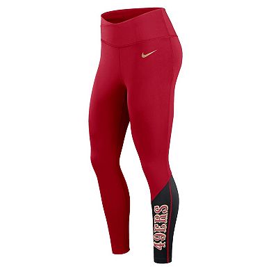 Women's Nike Scarlet/Black San Francisco 49ers 7/8 Performance Leggings