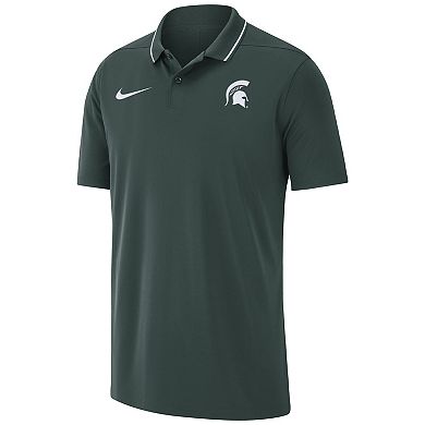 Men's Nike Green Michigan State Spartans Coaches Performance Polo