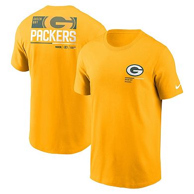 Men's Nike Gold Green Bay Packers Team Incline T-Shirt