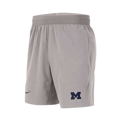 Men's Nike Gray Michigan Wolverines Player Performance Shorts