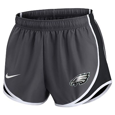 Women s Nike Charcoal Philadelphia Eagles Logo Performance Tempo Shorts