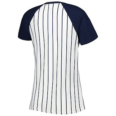 Women's Concepts Sport White New York Yankees Reel Pinstripe Nightshirt